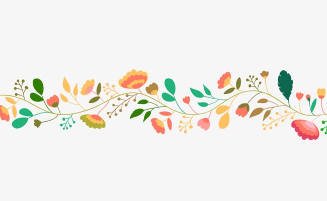Color Hand Painted Floral Banner Creatives, Color Clipart