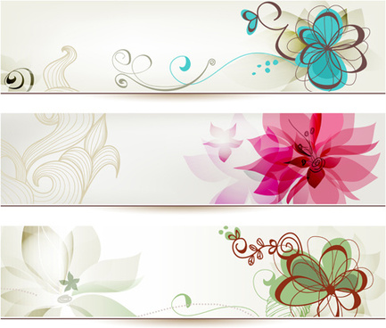 Flower banner clipart free vector download