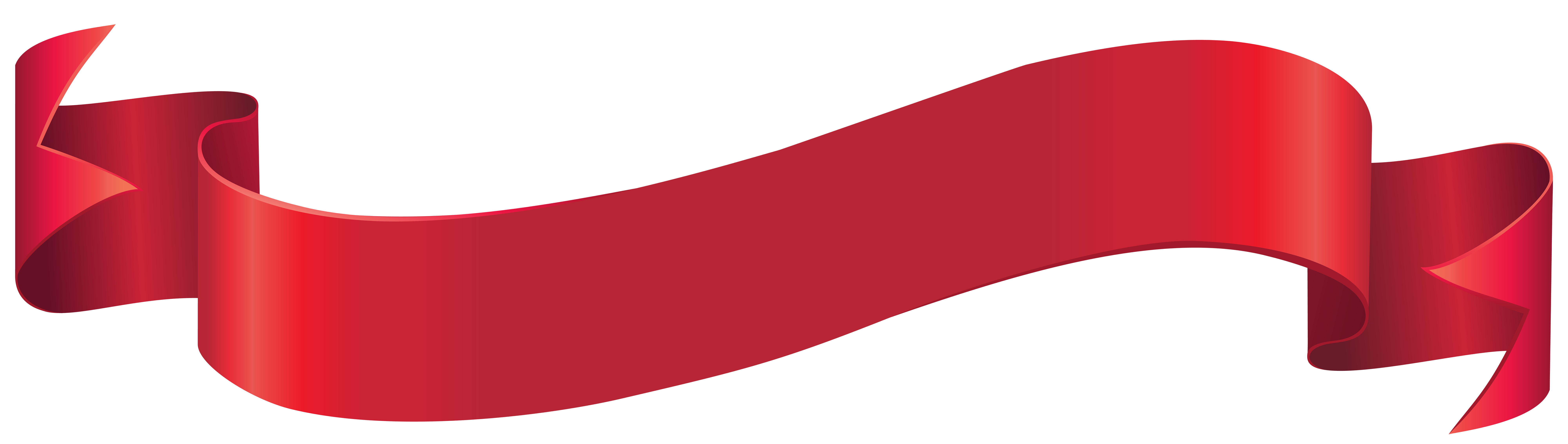Red Banner PNG Clip Art Image