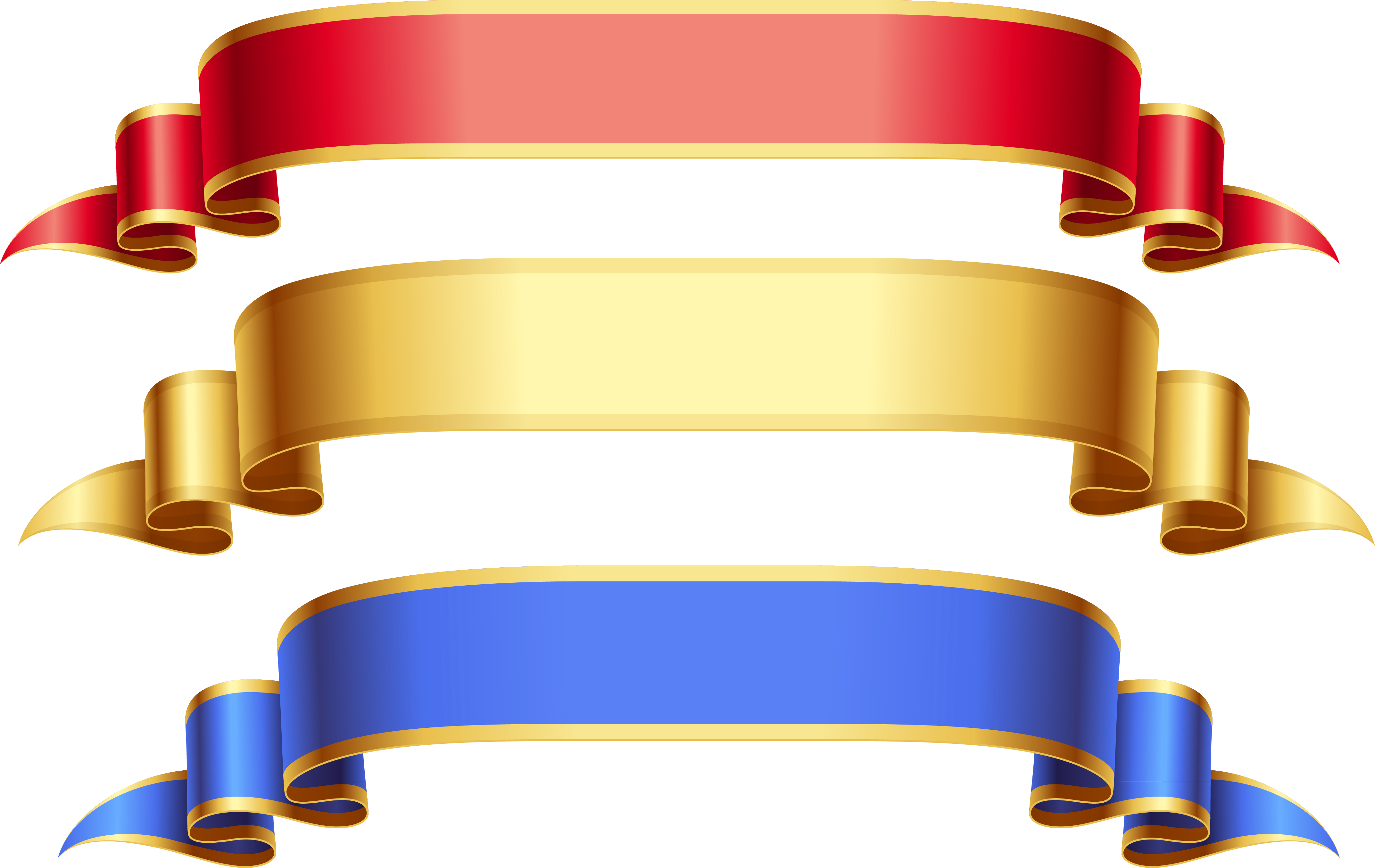 Gold Ribbon Banner clipart free image