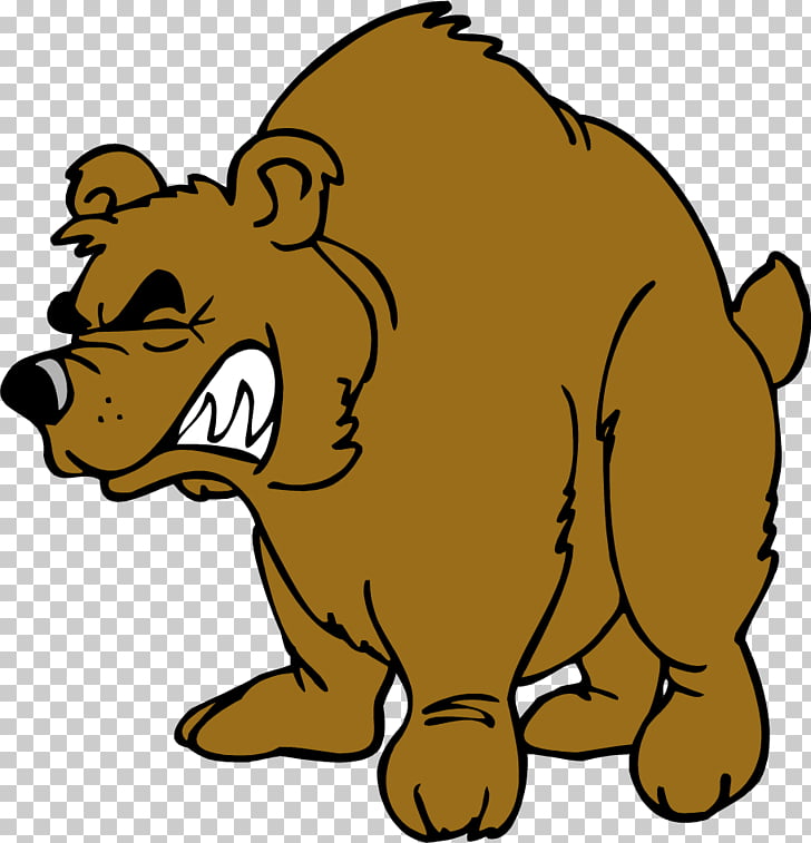 Brown bear Grizzly bear , Angry brown bear PNG clipart