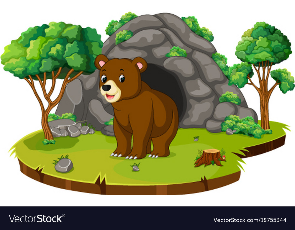 Cave clipart bear.