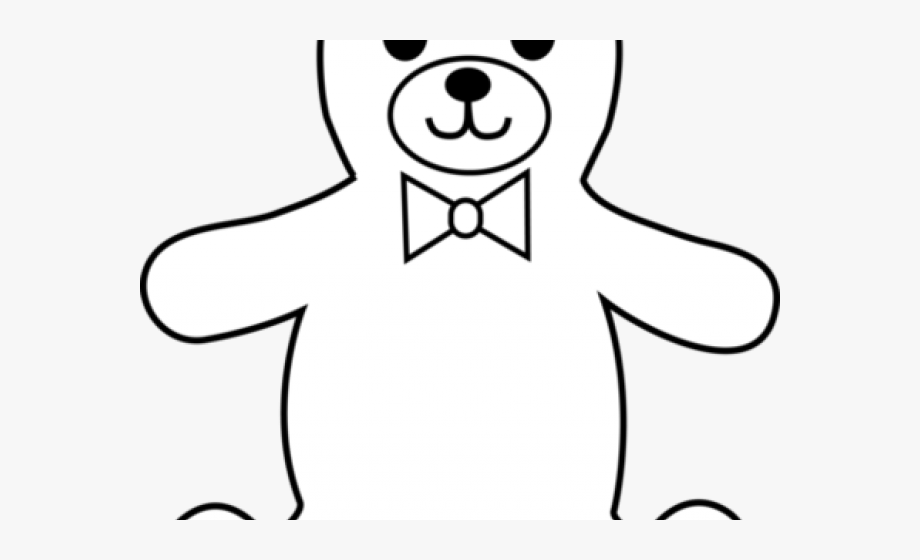 free bear clipart line art