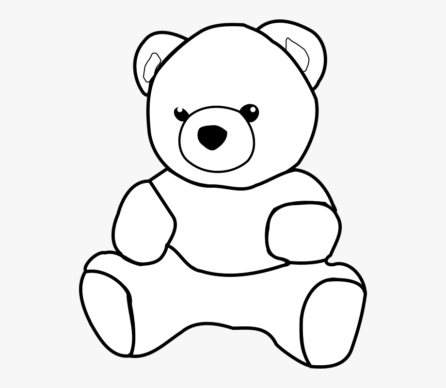 Clipart Bear Black And White
