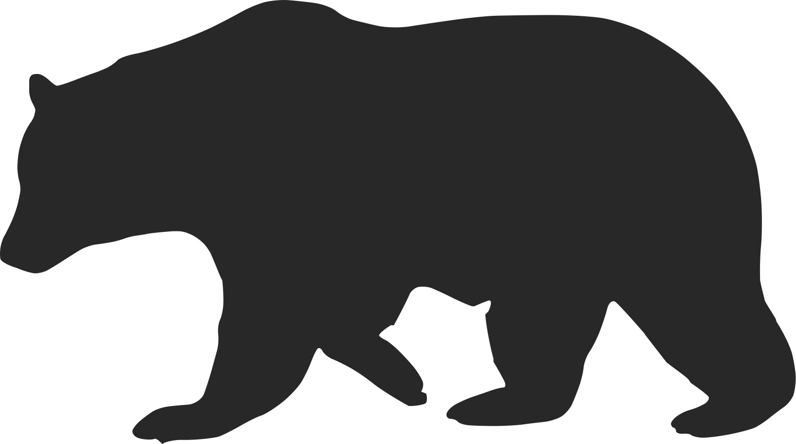 Free Black Bear Silhouette Pattern, Download Free Clip Art