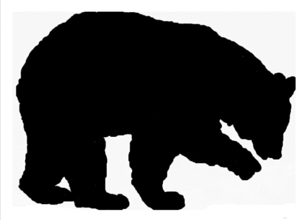 Bear clipart silhouette.