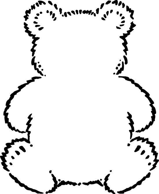 Teddy bear outline.