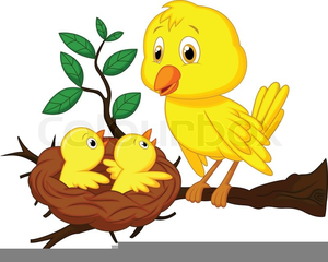 Mom And Baby Bird Clipart