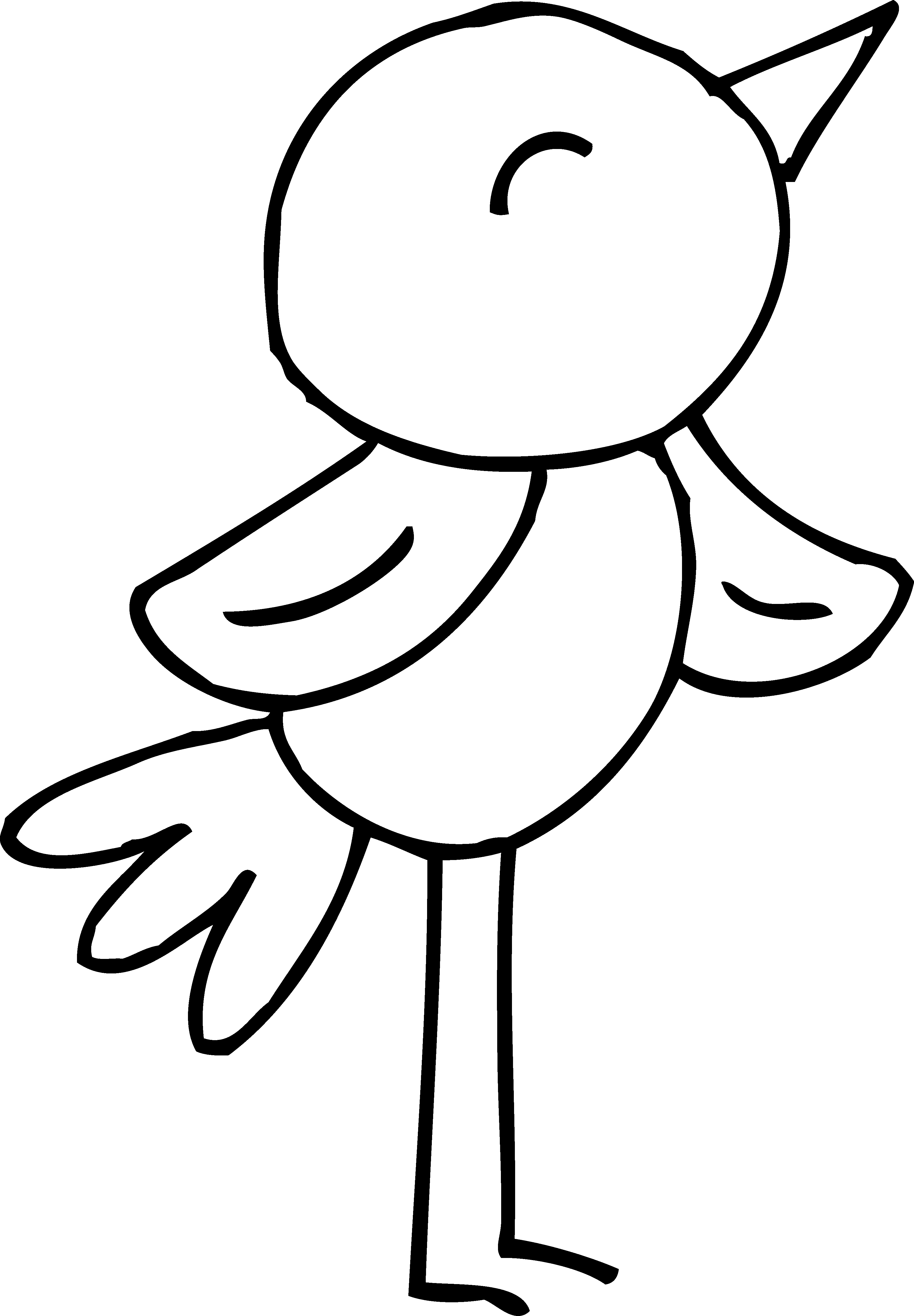 free bird clipart black and white