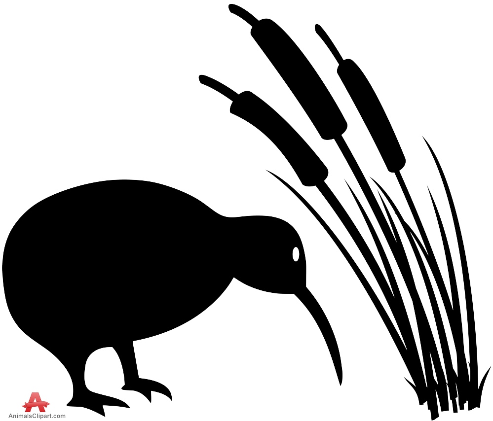 Kiwi bird clipart silhouette free design download