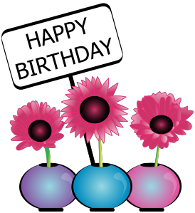 free birthday clipart floral