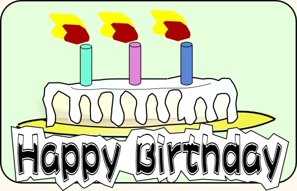 Birthday Cake clip art Free vector in Open office drawing