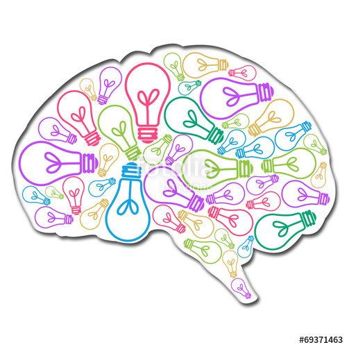 Brain Filled With Ideas Colorful