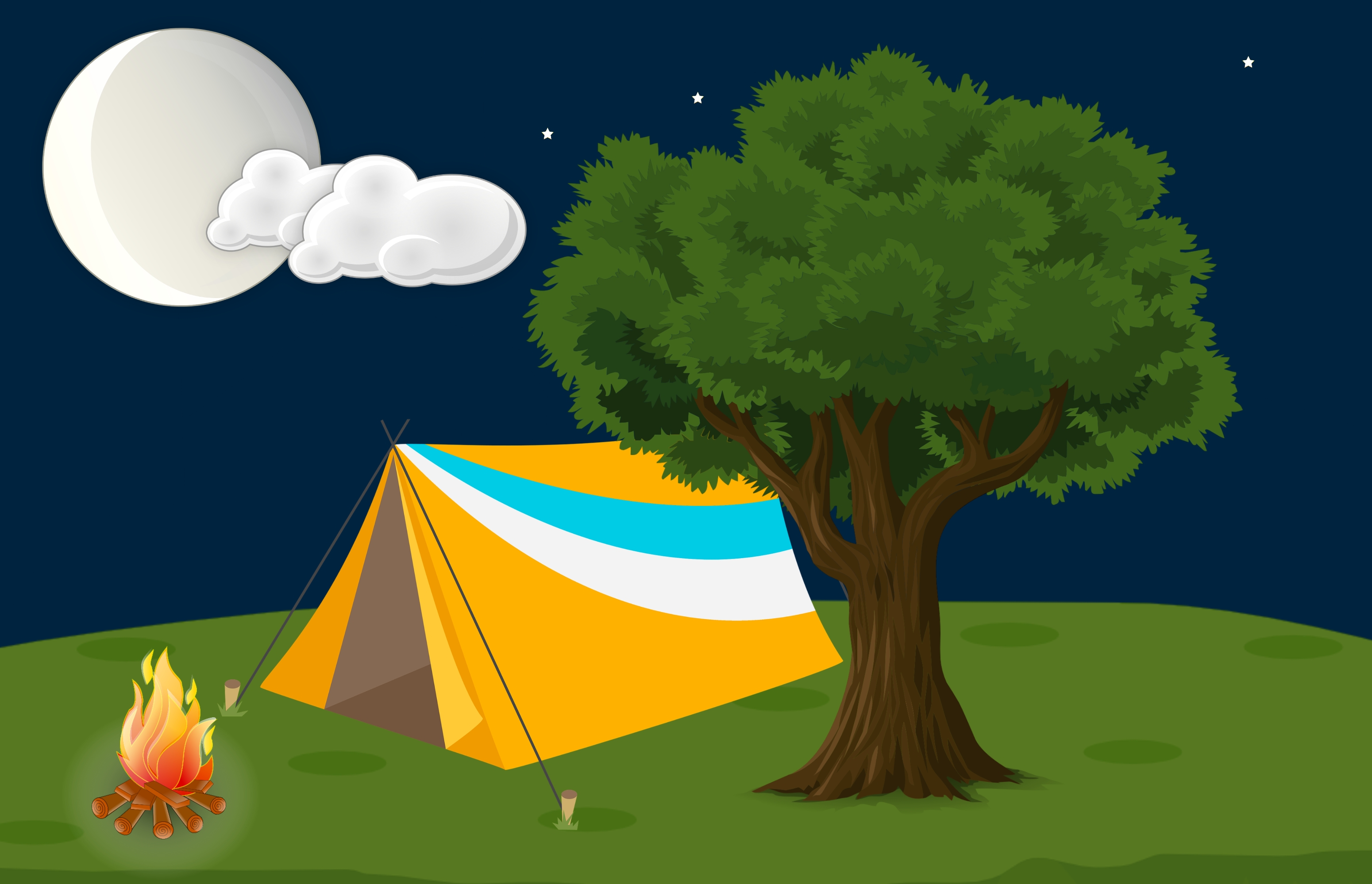 free camp clipart camping scenery
