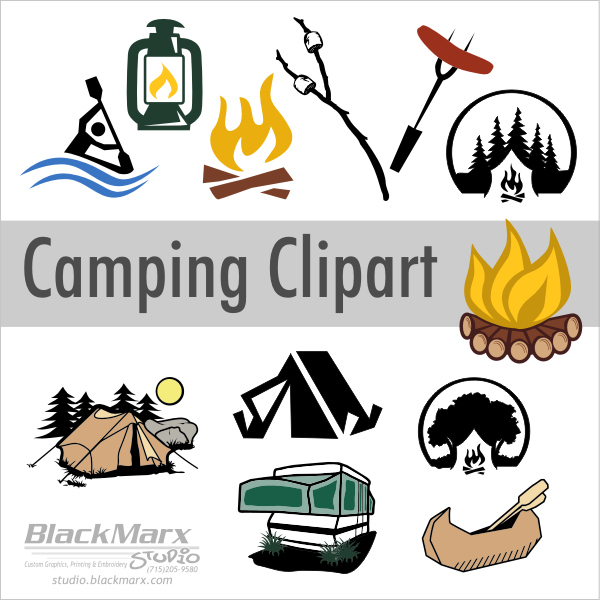 Camping pack vector.