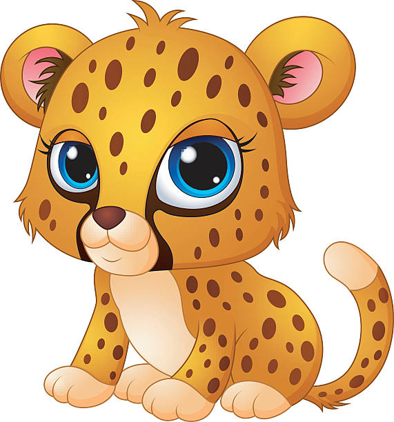 Cheetah clipart baby cheetah pencil and in color