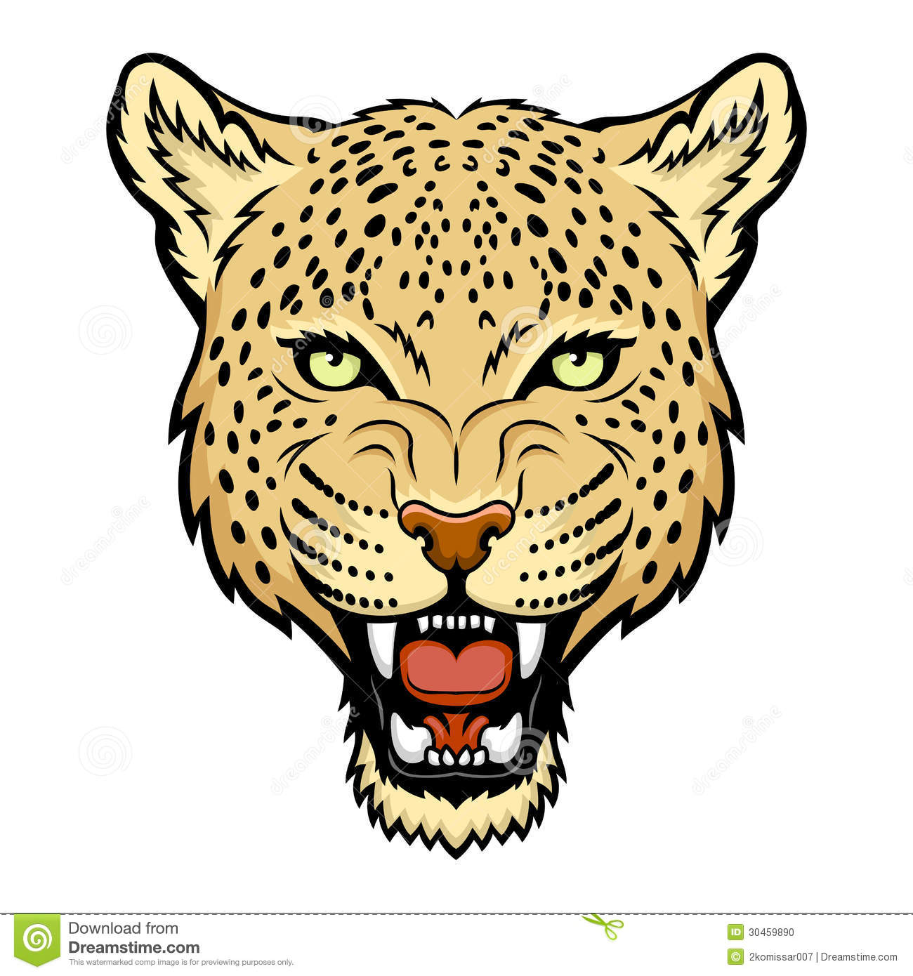 free cheetah clipart face vector