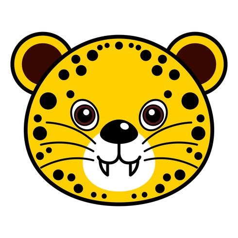 Cute cheetah vector.