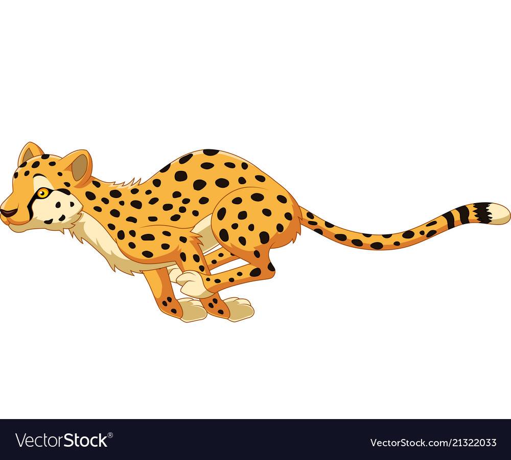 Cartoon cheetah running.