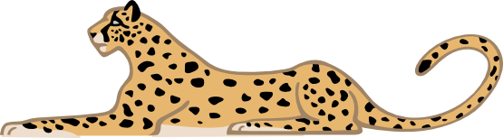Baby cheetah clipart.