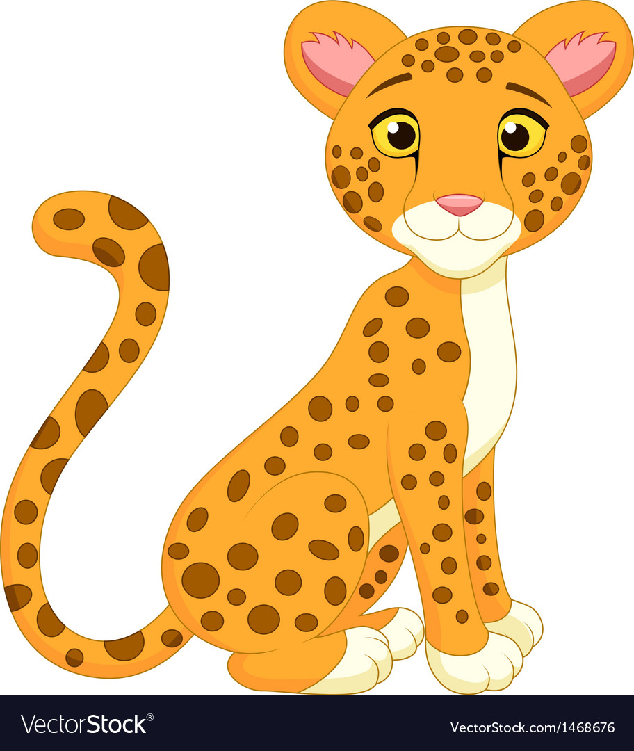 Cute cheetah cartoon.