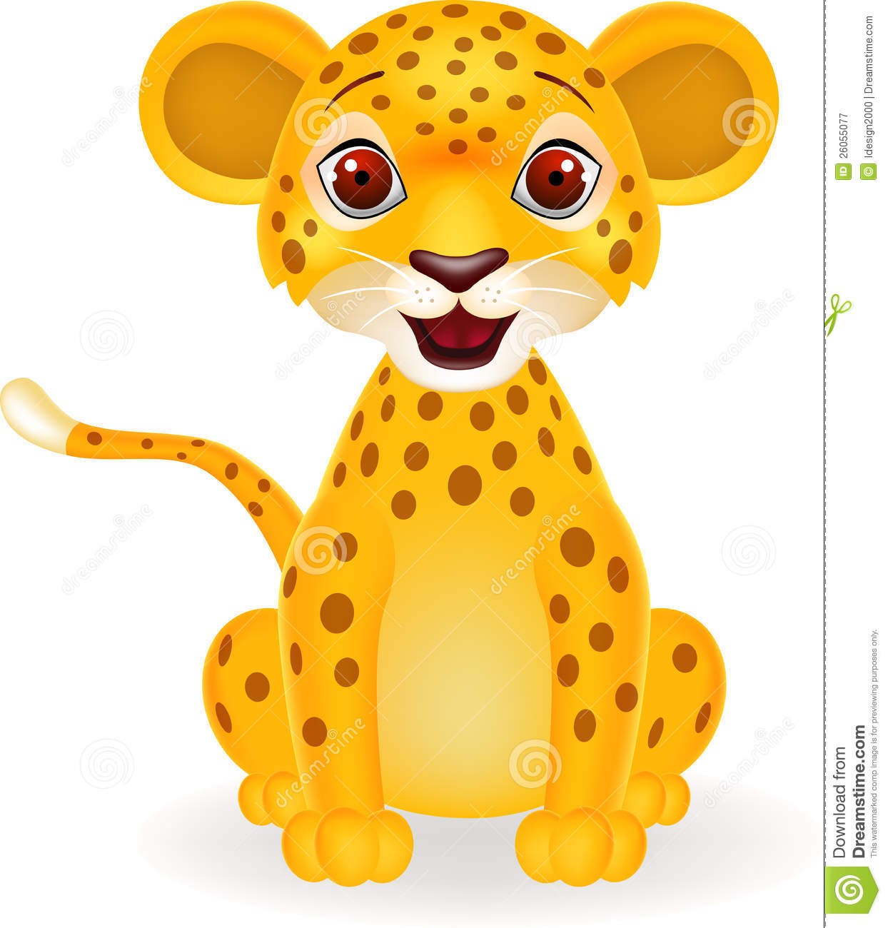 Funny cheetah smiling.