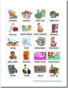 Chores chart icons.
