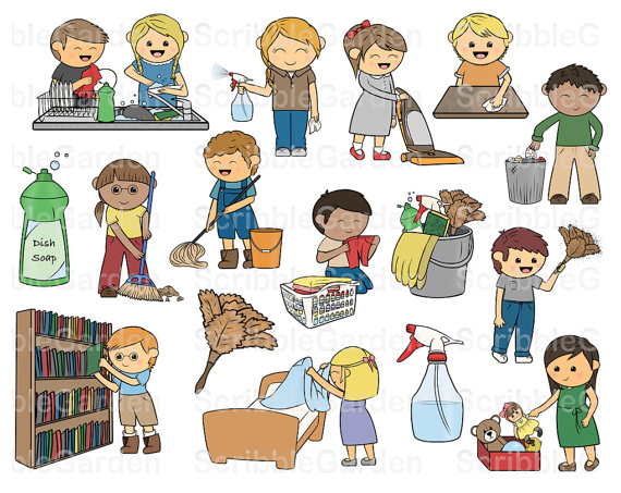 Chores daily clipart.