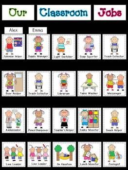 Image result for free printable preschool job chart pictures