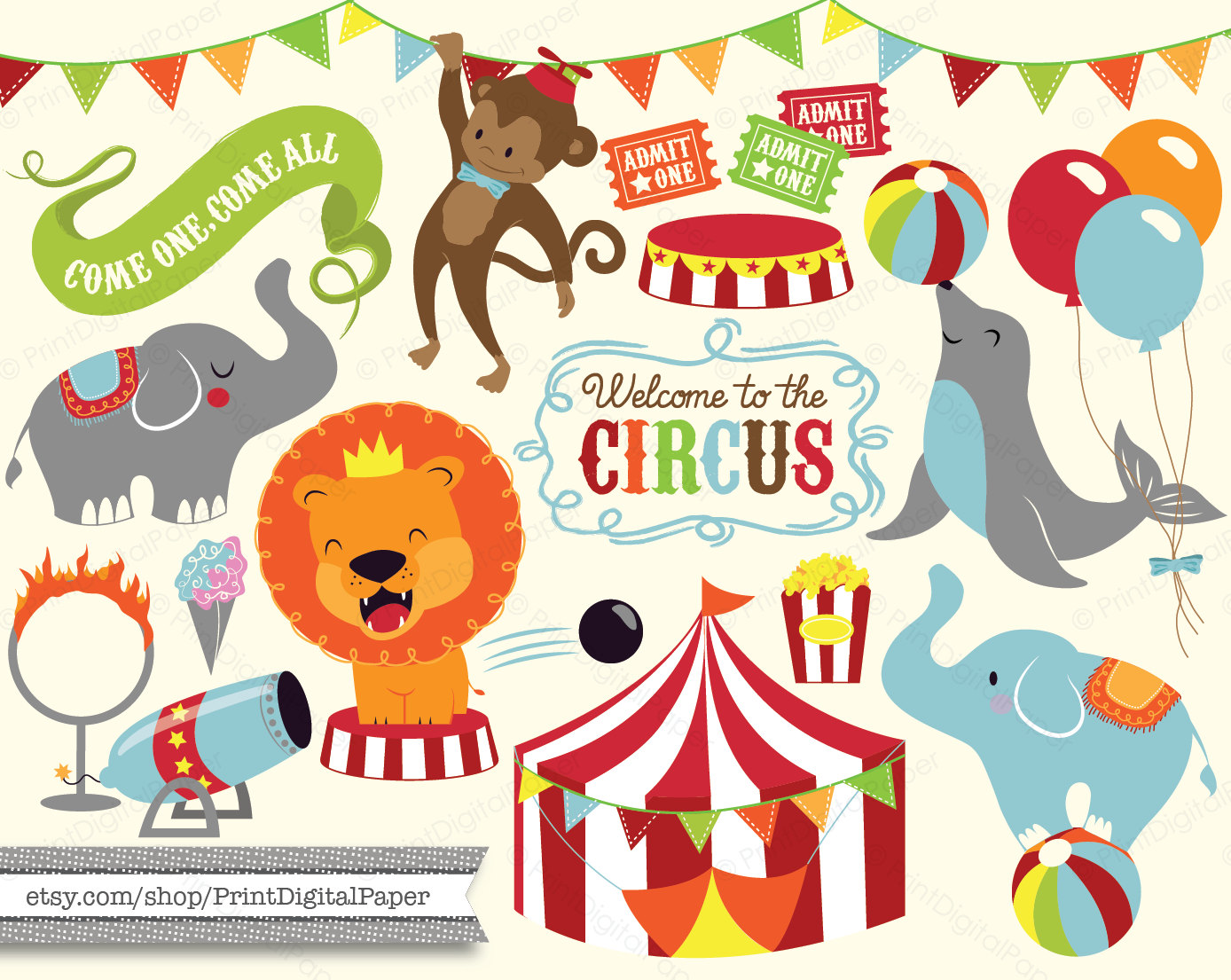 free circus clipart cute
