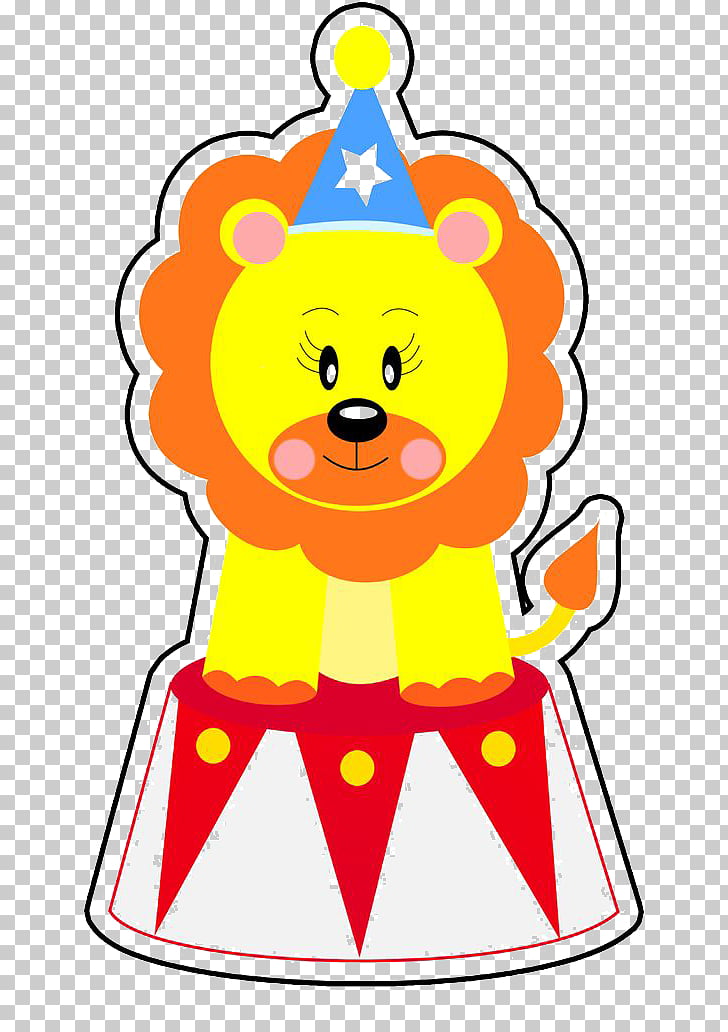Lion Circus Clown, Free cute cartoon circus lion dig
