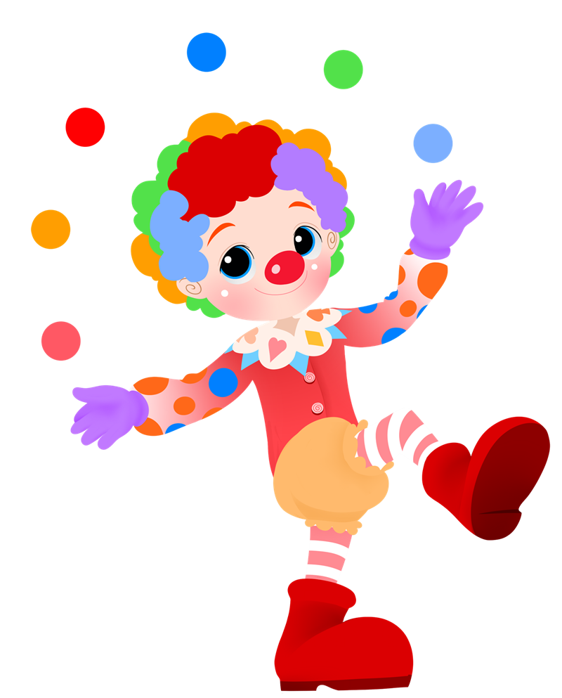 Cute clown drawing