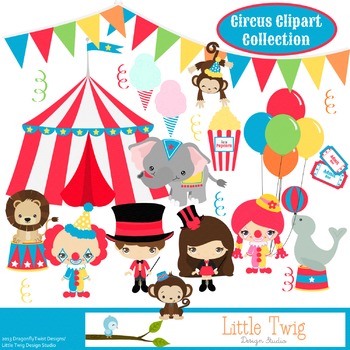 Circus Digital Clipart, clip art collection