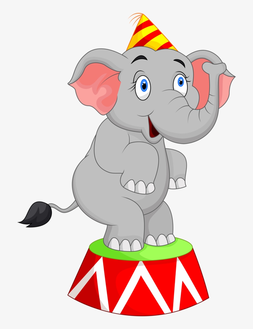 Elephant circus clipart.