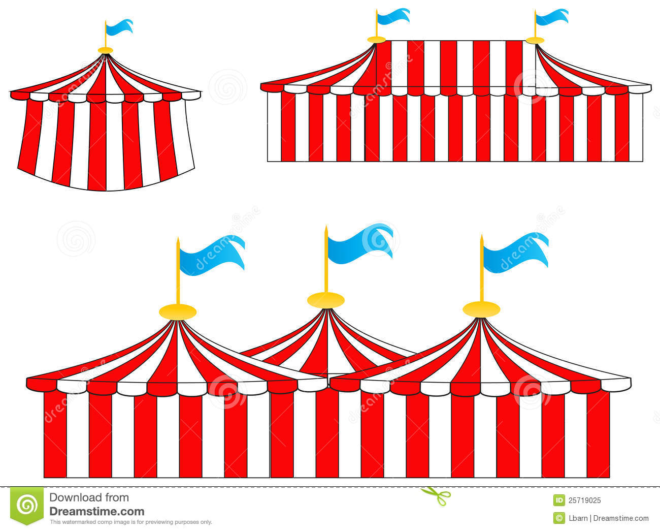 Circus tents clipart.