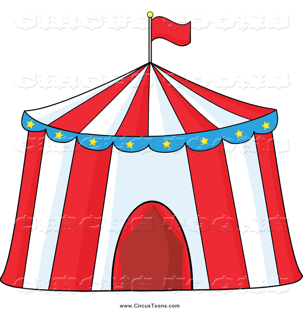 Circus Clipart of a Big Top Tent by Hit Toon