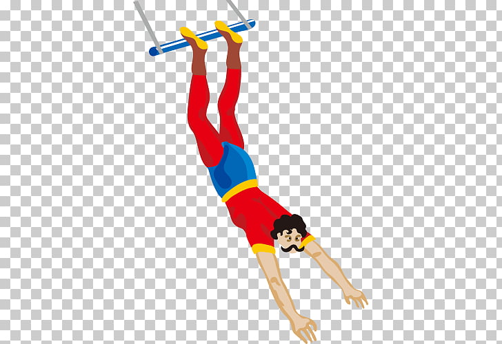 Circus Flying trapeze, circus, acrobat man illustration PNG