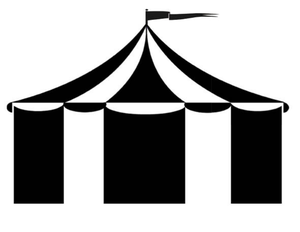 Circus Tent Clipart Black And White