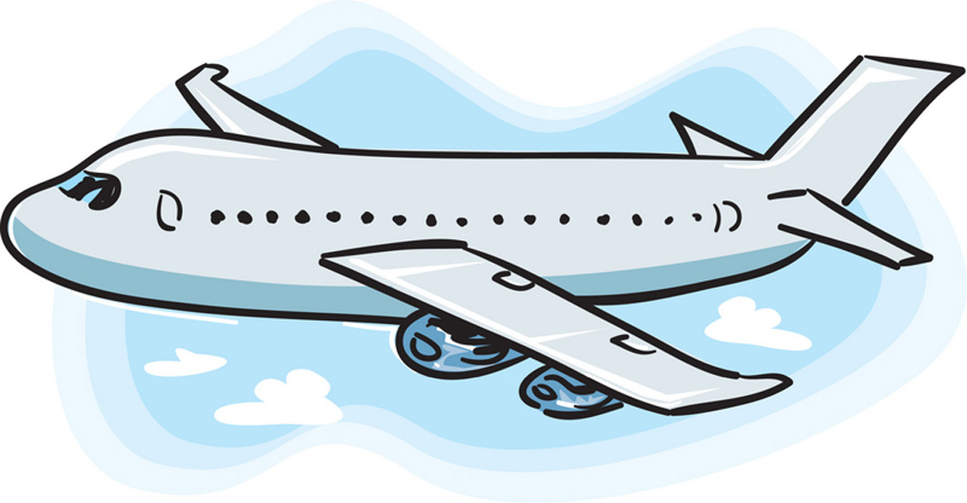 Airplane clipart background.