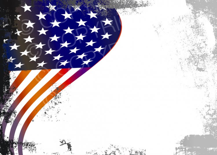 Grunge American Flag Background