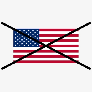 Flag Of The United States Crossed Out