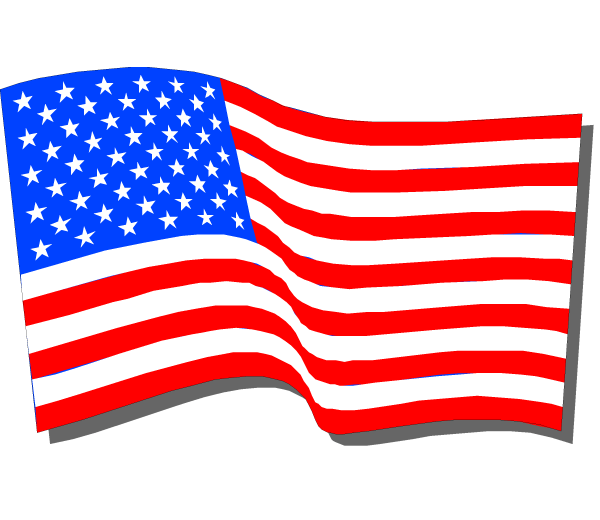 free clipart american flag cartoon