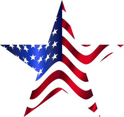 free clipart american flag transparent background