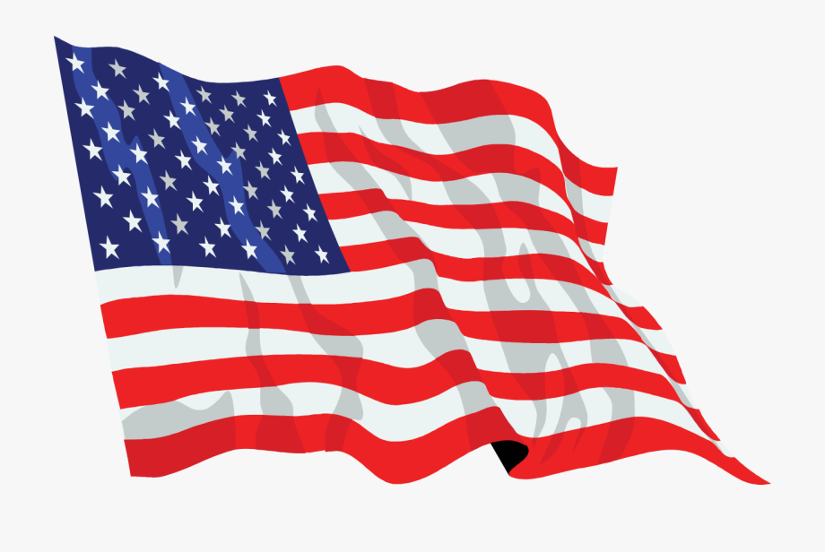 free clipart american flag wavy