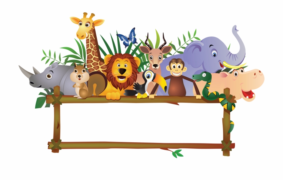 Baby safari animals clipart border pictures on Cliparts ...