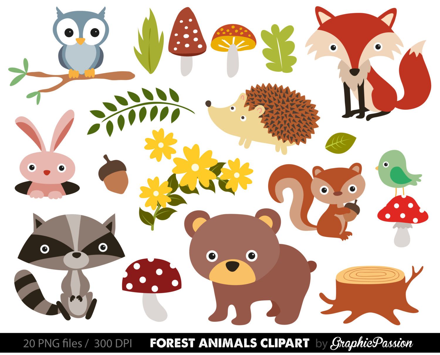 Free Woodland Animal Clipart For Kids