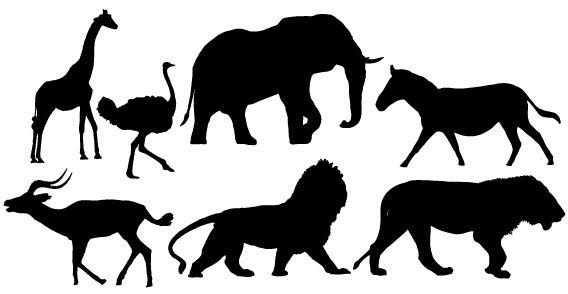 Animal Silhouettes Free Vector Image