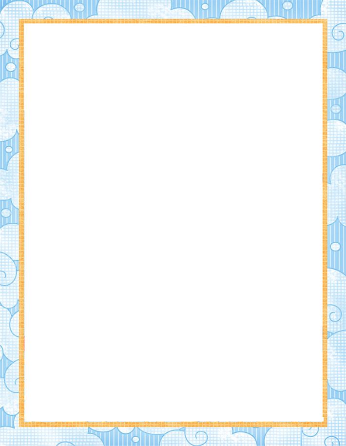 Printable paper with baby borders
