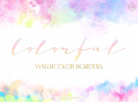 Watercolor Border Clipart