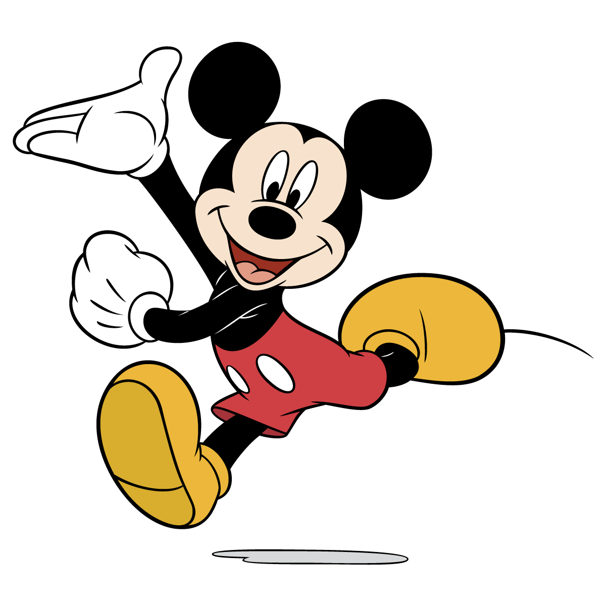 Mickey mouse running.